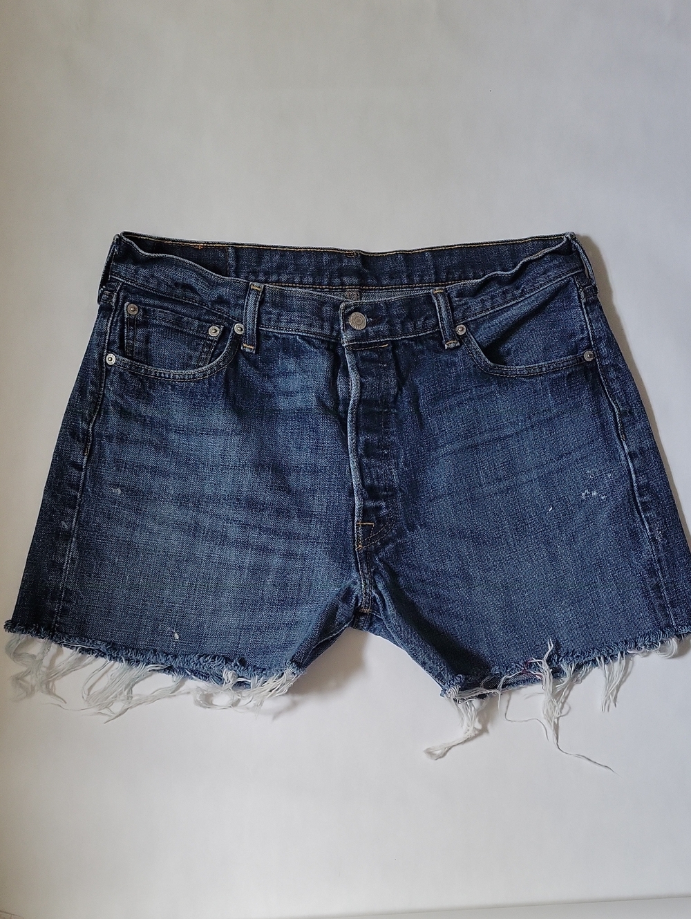 Levi's  501 Dark Blue Denim Cutoff Shorts